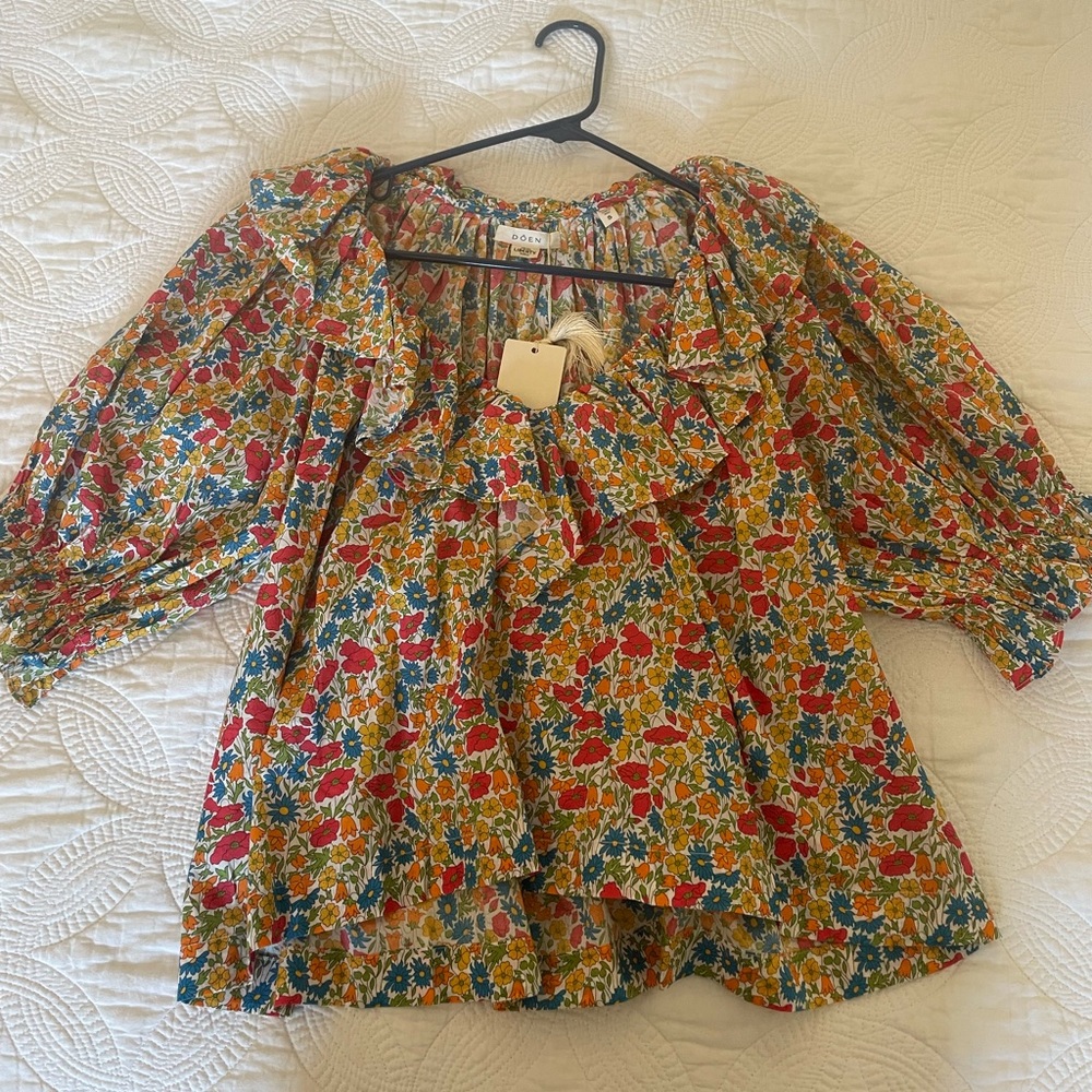 NWT Doen Constance top in Liberty London print